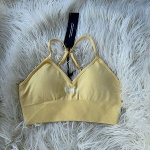 Civil Regime Pastel Yellow Kelly Seamless Bra Size Small